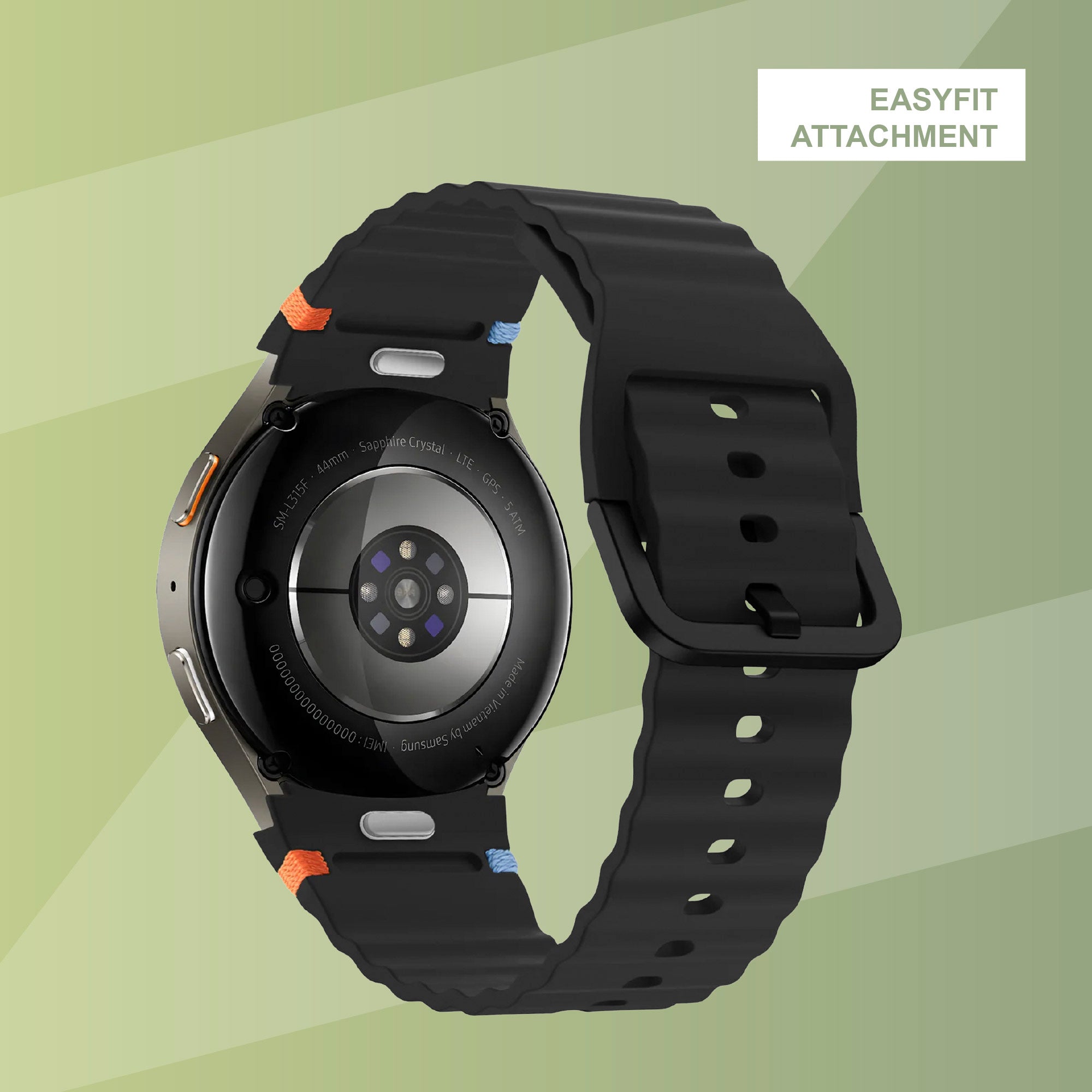 Samsung Galaxy Watch 6 - 40mm Wave Strap 'Easy Fit' (Black) Samsung Galaxy Watch 6 - 40mm Wave Strap 'Easy Fit' (Black)