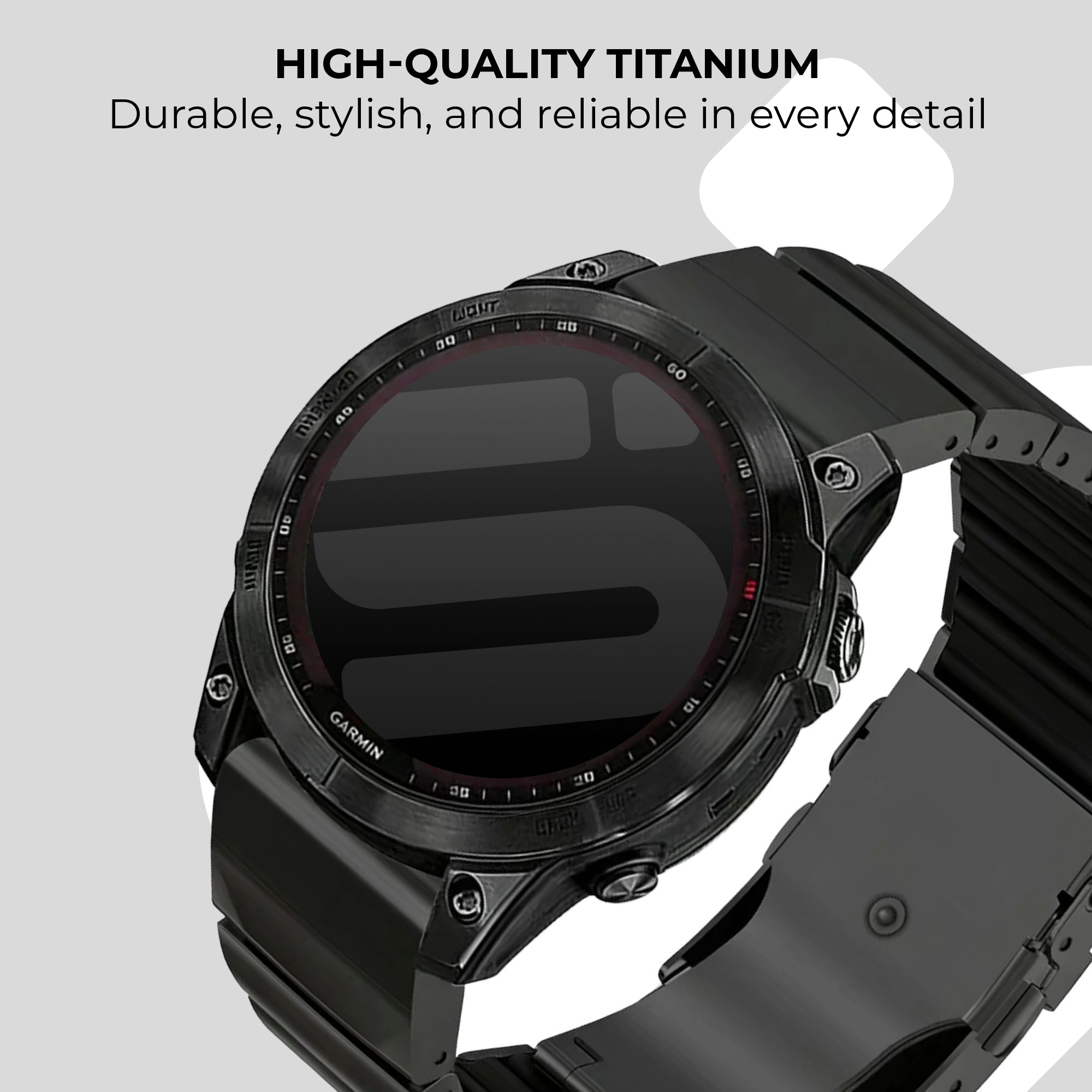 Garmin Forerunner 965 Titanium Hybrid Strap - Black