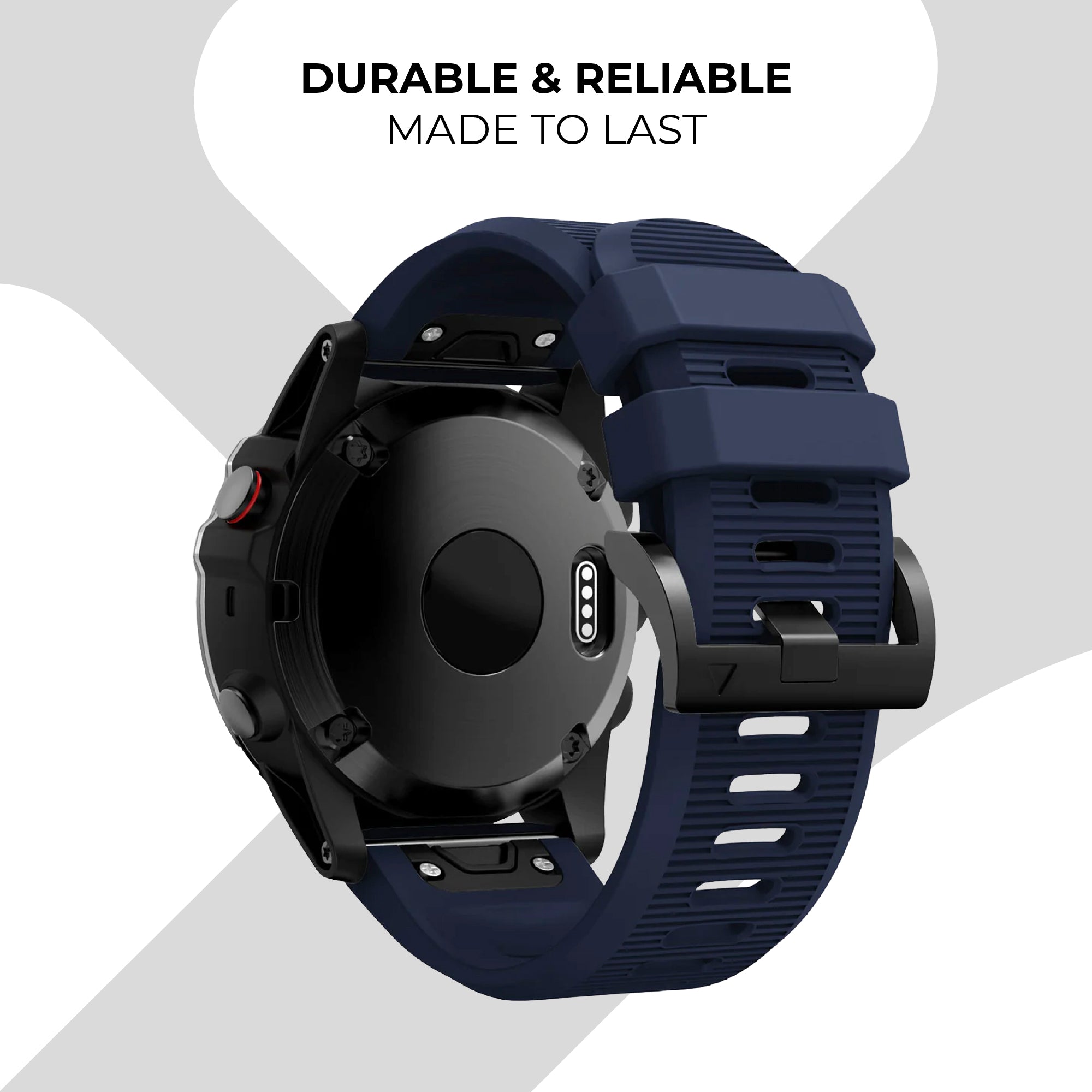 Garmin Quatix 3 / 6x / 7x Solar Silicone Strap (Dark Blue)
