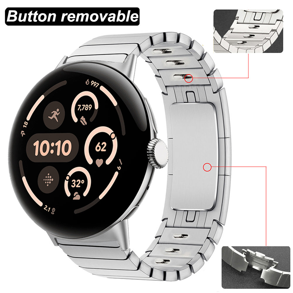 Google Pixel Watch 3 - 45mm Premium Metal Link Strap (Silver)