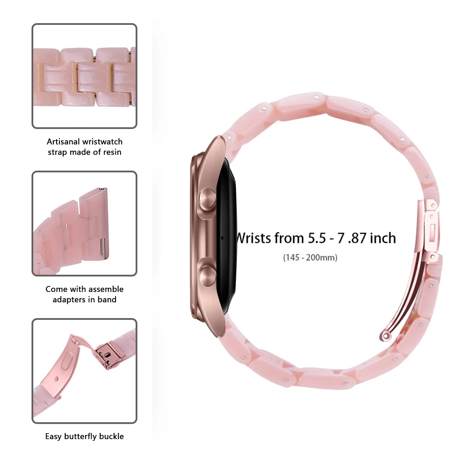 Amazfit Bip U (Pro) Resin Strap (Pink)