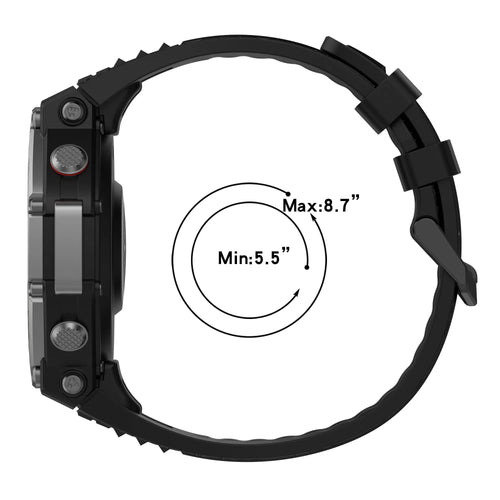Amazfit T-Rex 3 Silicone Strap (Black)
