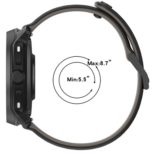 Samsung Gear S3 Striped Silicone Strap (Black)