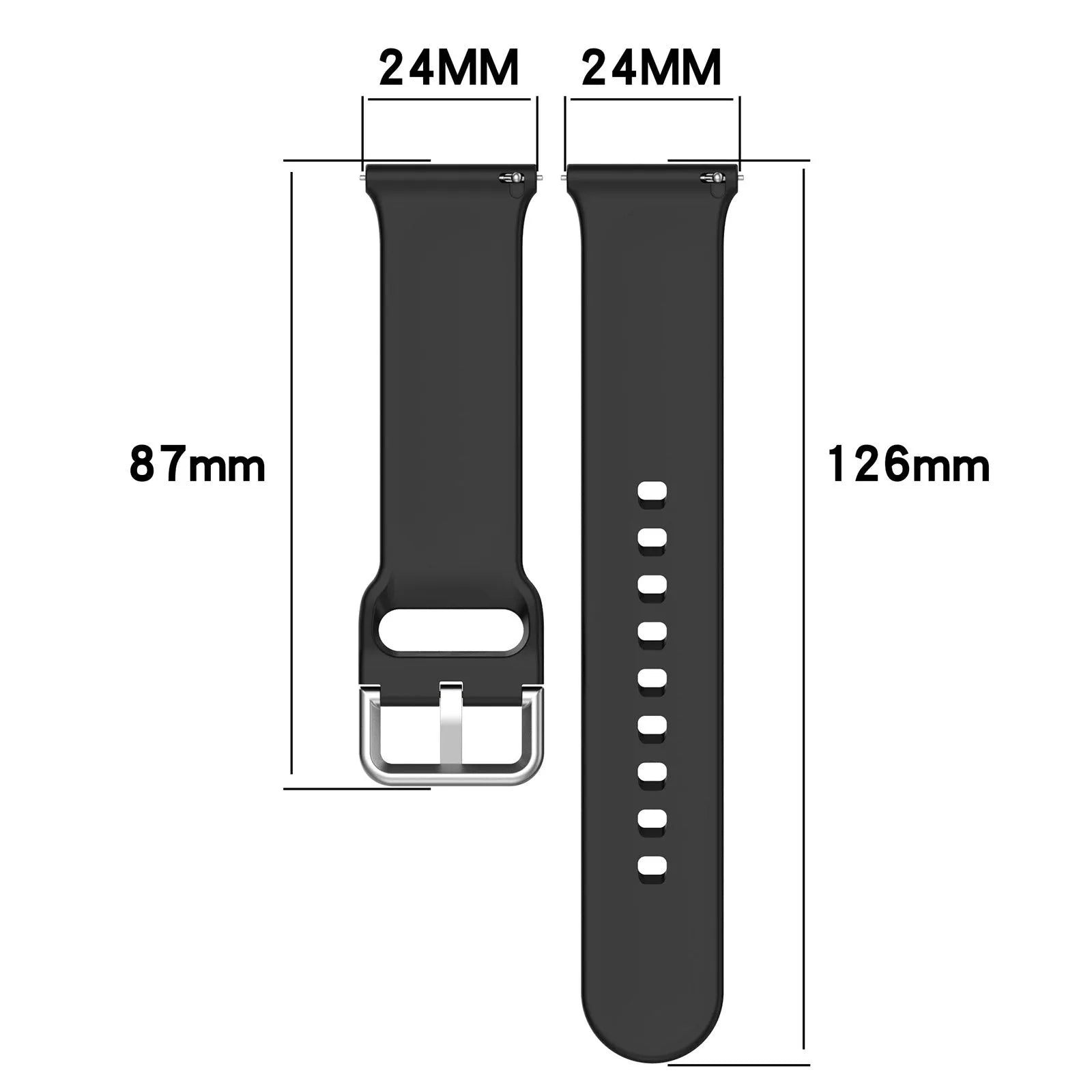 Coros Apex 4 - 46mm Silicone Buckle Strap (Dark Grey)