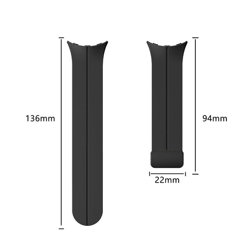 Google Pixel Watch 5 - 45mm D-Buckle Silicone Strap (Black)