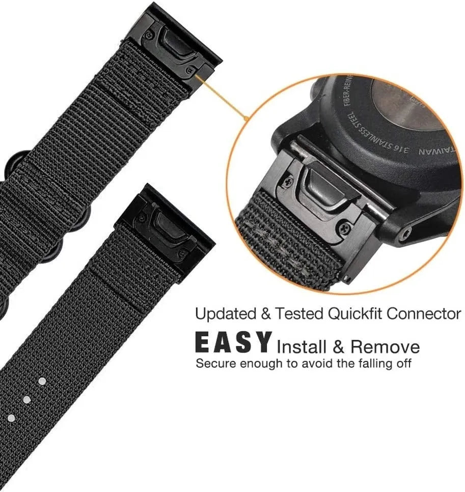 Amazfit T-Rex Ultra 2 Nylon Buckle Strap (Black)