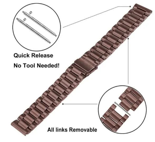 Amazfit Bip 5 Steel Strap (Bronze-Brown)