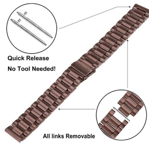 Garmin Vivomove Luxe Steel Strap (Bronze-Brown)