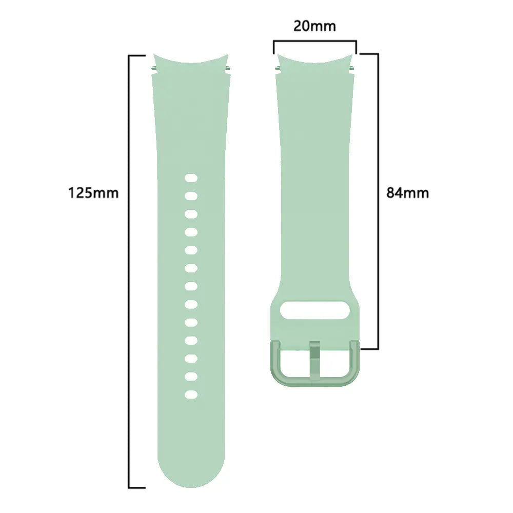 Samsung Galaxy Watch 5 Pro Buckled Silicone Strap (Light Green)