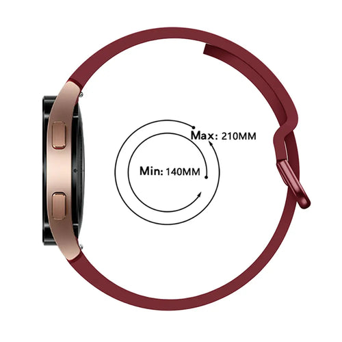 Samsung Galaxy Watch 7 - 44mm Buckled Silicone Strap (Wine Red)