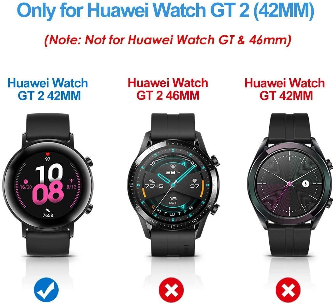 Bandz Huawei Watch GT 2 42mm Sport Strap 'Deluxe' (White/Black)