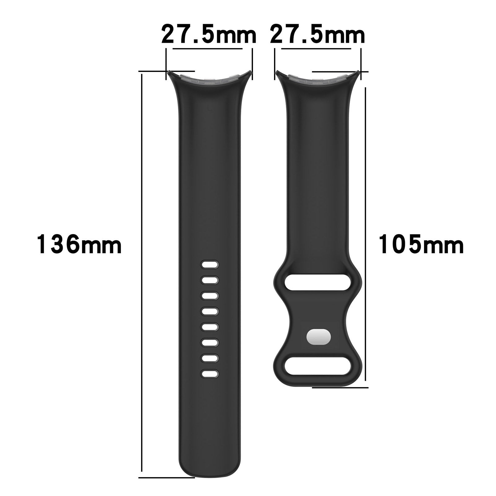 Google Pixel Watch 3 - 41mm Classic Silicone Strap (Dark Blue)