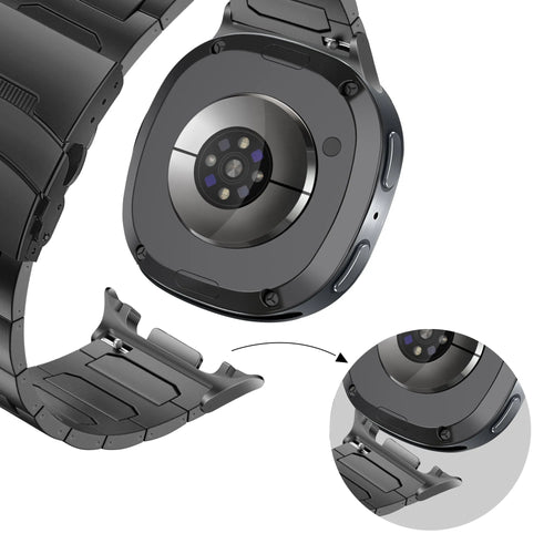 Bandz Samsung Galaxy Watch 8 - 40mm Titanium Strap 'Deluxe' (Black)