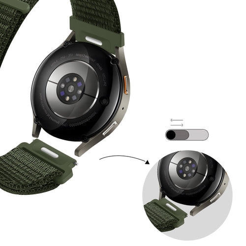 Bandz Huawei Watch GT 7 Pro Nylon Strap 'Easy Fit' (Green)