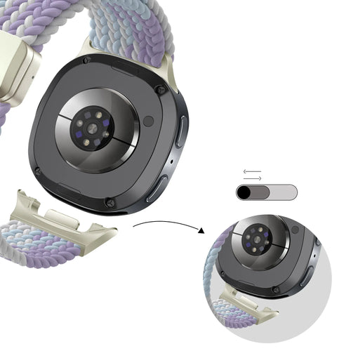 Bandz Samsung Galaxy Watch 9 - 40mm Magnetic Braided Strap (Purple Mix)