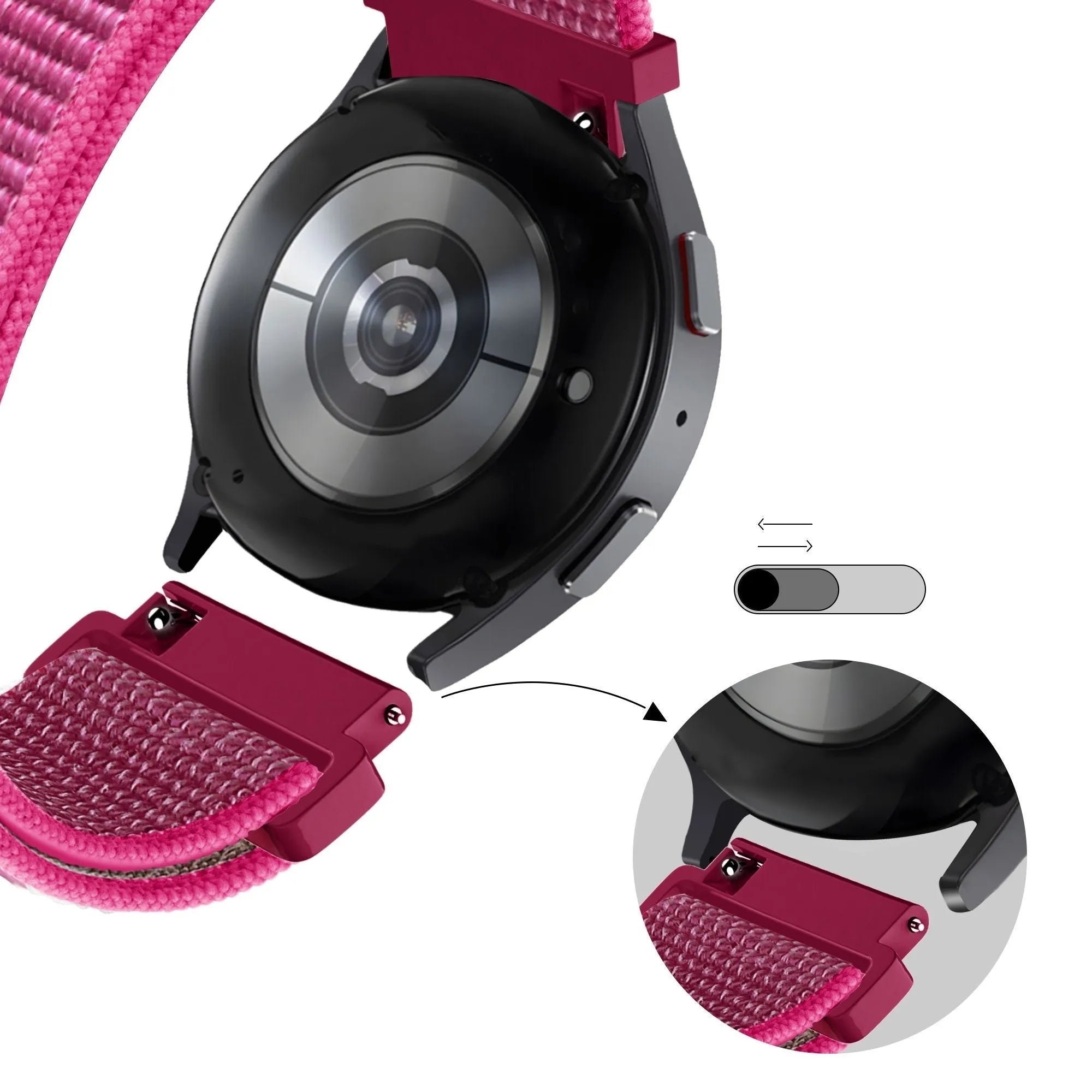 Bandz ICE Smart 2.0 Square 1.70 Nylon Loop Strap (Dragonfruit)