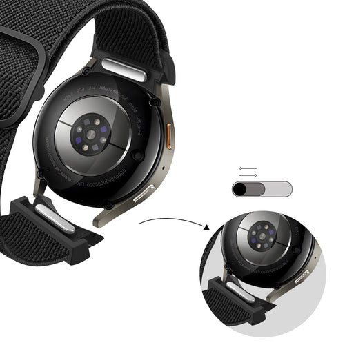 Bandz Samsung Galaxy Watch 4 Classic 46mm Elastic Strap 'Easy Fit' (Black)