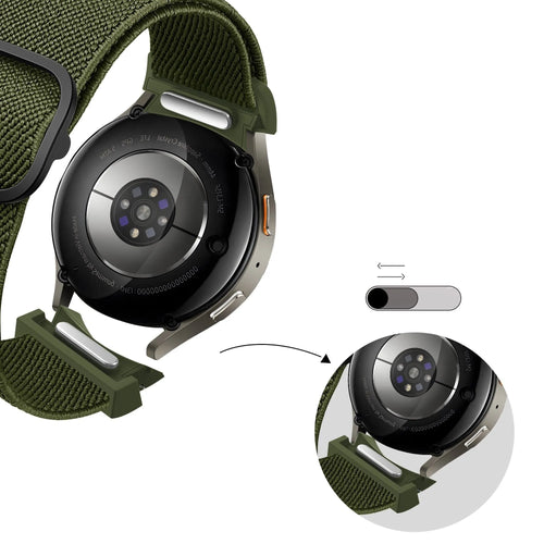 Bandz Samsung Galaxy Watch 4 Classic 46mm Elastic Strap 'Easy Fit' (Green)