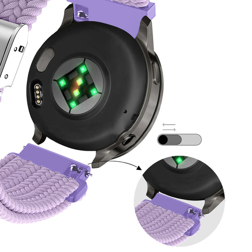 Bandz Garmin Forerunner 170 Woven Nylon Strap (Light Purple)