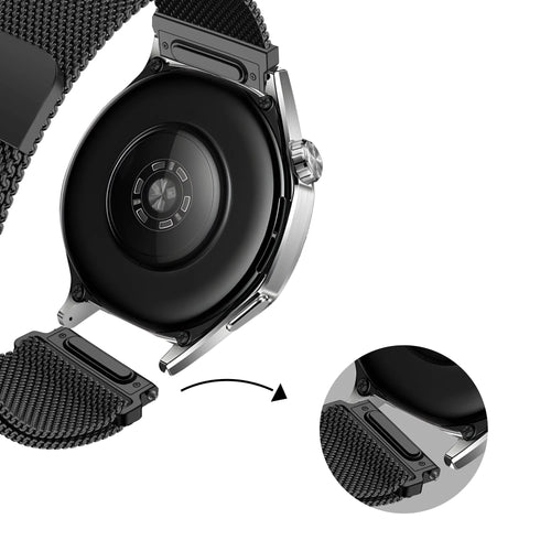Bandz Gard Pro Health Smartwatch 3 - 41mm Milanese Strap 'Easy Fit' (Black)