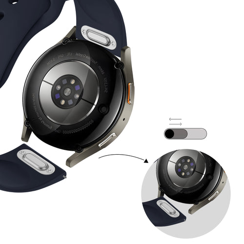 Bandz Samsung Galaxy Watch 46mm Sport Strap 'Easy Fit' (Dark Blue)
