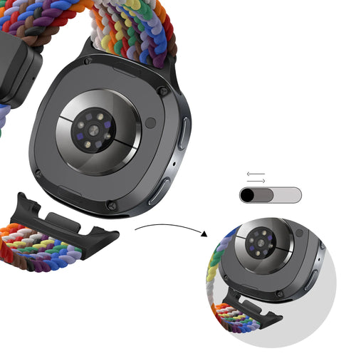 Bandz Samsung Galaxy Watch 8 - 44mm Magnetic Braided Strap (Colourful)