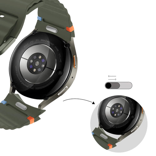 Bandz Samsung Galaxy Watch 6 - 44mm Wave Strap 'Easy Fit' (Green)