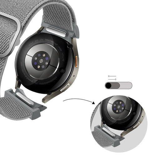Bandz Samsung Galaxy Watch 6 - 44mm Elastic Strap 'Easy Fit' (Grey)