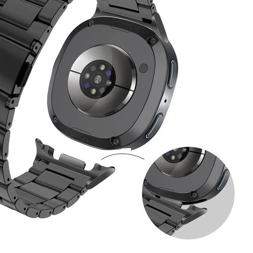 Bandz Samsung Galaxy Watch 8 - 44mm Steel Strap 'Classic' (Black)