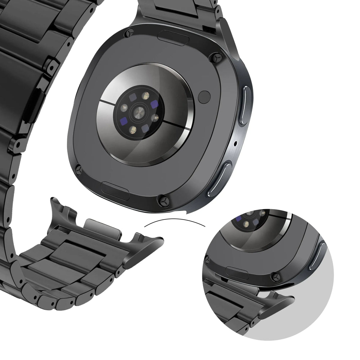 Bandz Samsung Galaxy Watch 8 - 44mm Steel Strap 'Classic' (Black)