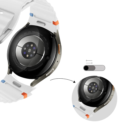 Bandz Samsung Galaxy Watch 5 - 44mm Wave Strap 'Easy Fit' (White)