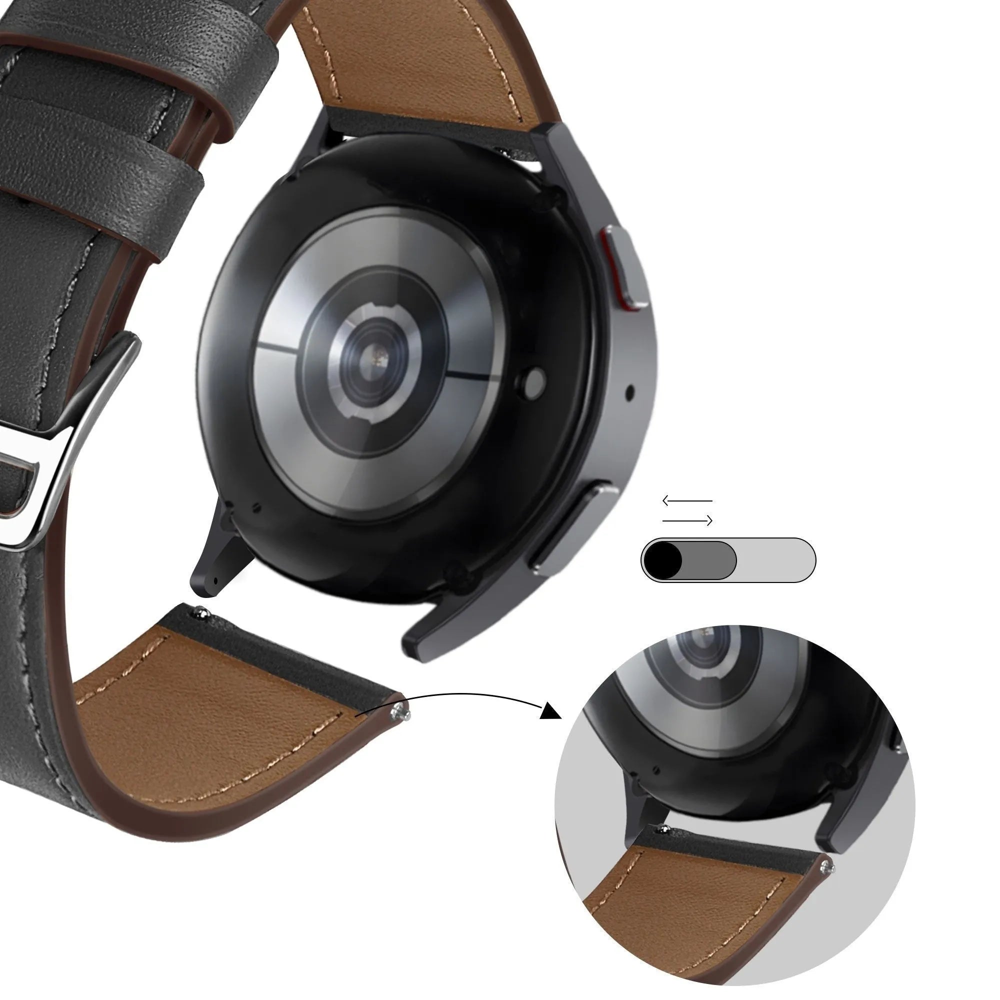 Bandz Coros Apex 4 - 42mm Leather Strap 'Deluxe' (Black)