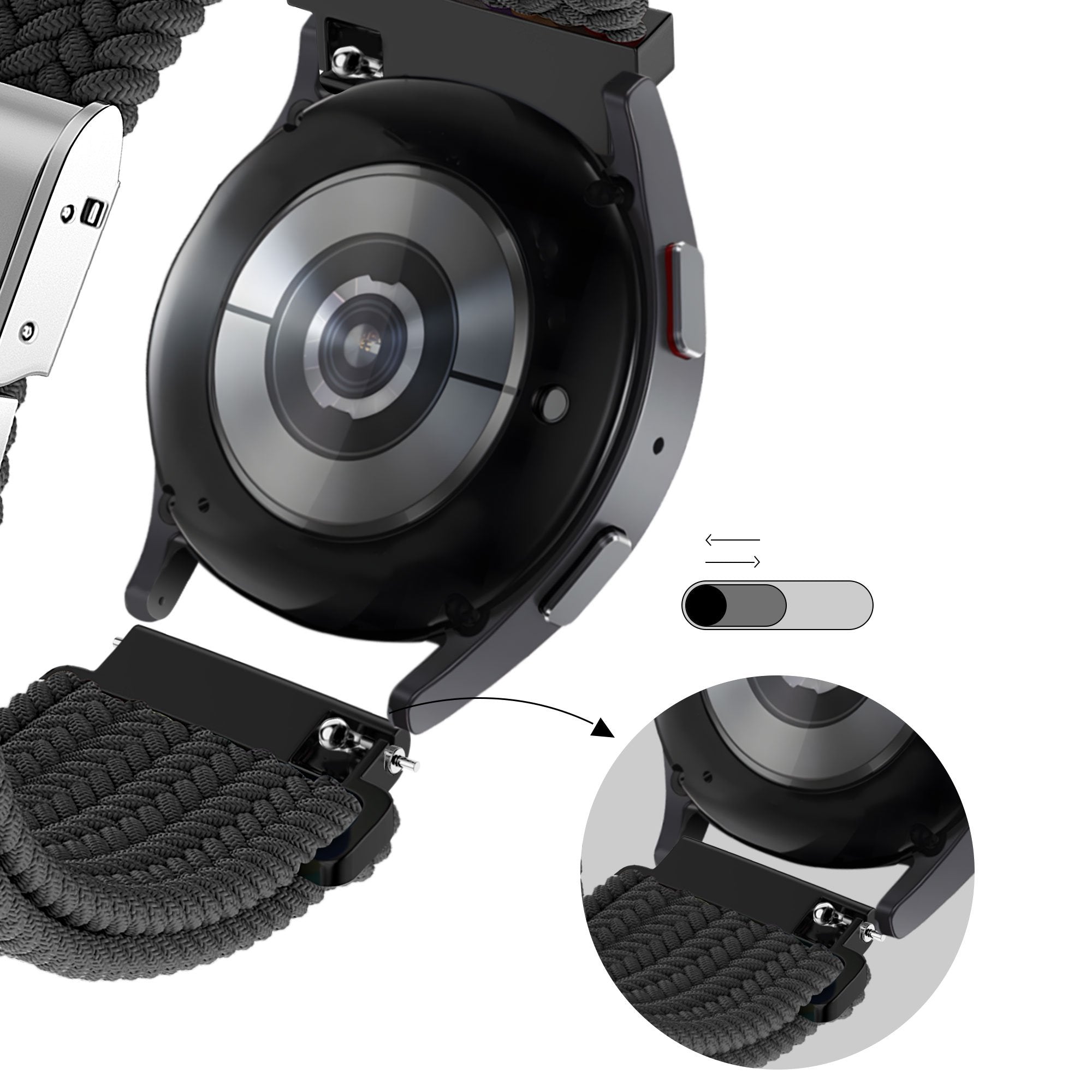 Bandz Garmin Approach S44 Woven Nylon Strap (Black)