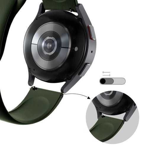 Bandz Pebble Round 2 - 20mm Sport Strap 'Deluxe' (Army Green)