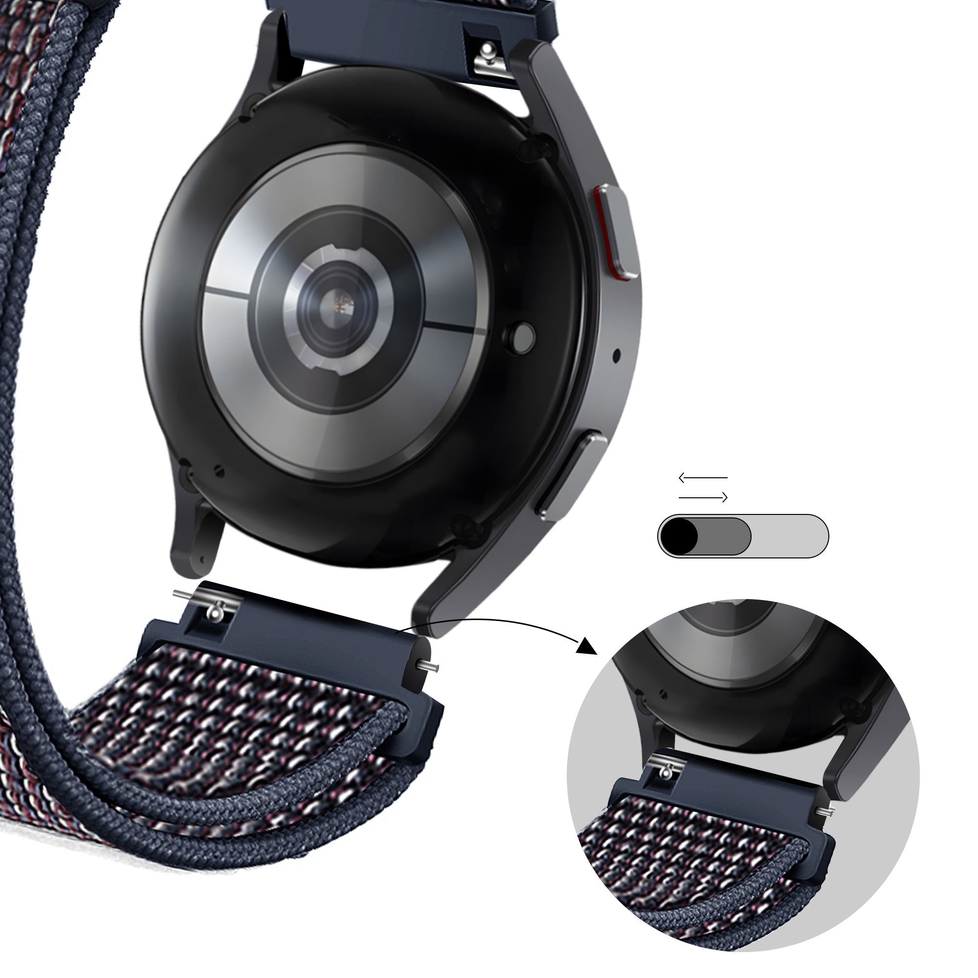 Bandz Garmin Venu 4 - 45mm Nylon Loop Strap (Indigo Blue)