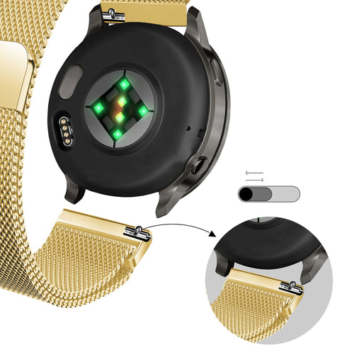 Bandz Garmin Forerunner 170 Milanese Loop Strap (Gold)