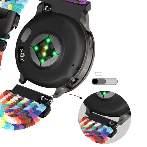 Bandz Garmin Vivomove 3s Braided Strap 'Parachute' (Rainbow)