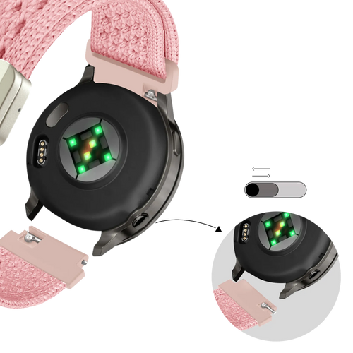 Bandz Garmin Approach J1 Vintage Nylon Strap (Pink)
