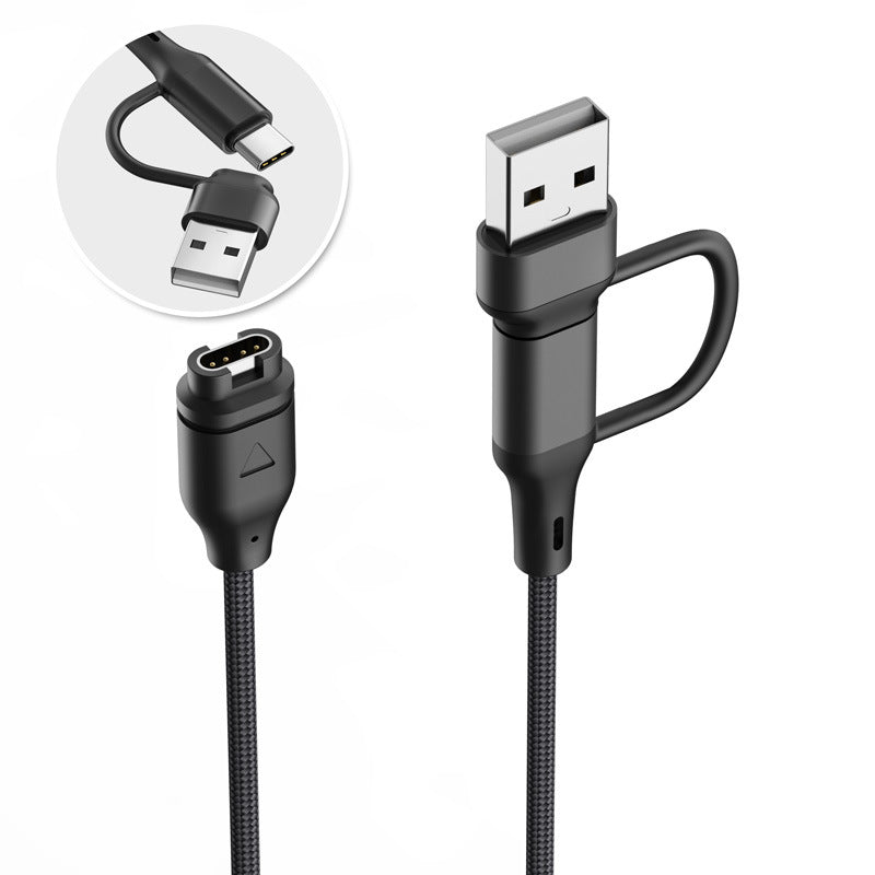 Strap-it USB-A & C 2in1 Braided Garmin Fenix 8 Pro Charger