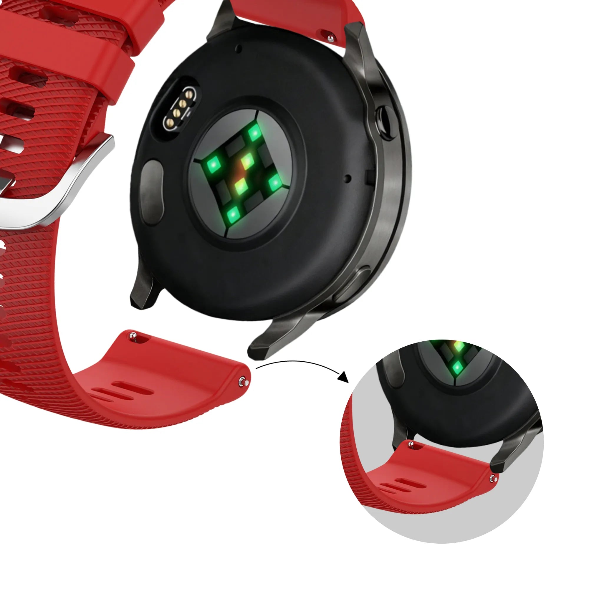 Bandz Garmin Venu 3s Silicone Strap 'Deluxe' (Red)
