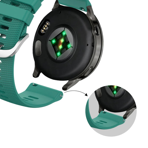 Bandz Garmin Forerunner 265s Silicone Strap 'Deluxe' (Viridian)