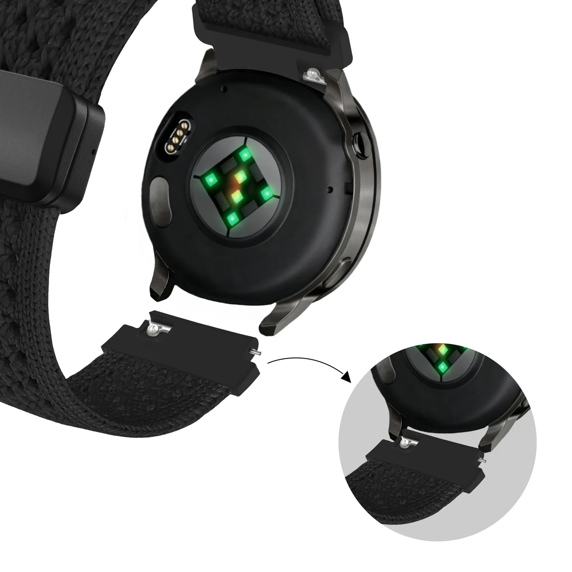 Bandz Fossil Gen 6 - 42mm Vintage Nylon Strap (Black)
