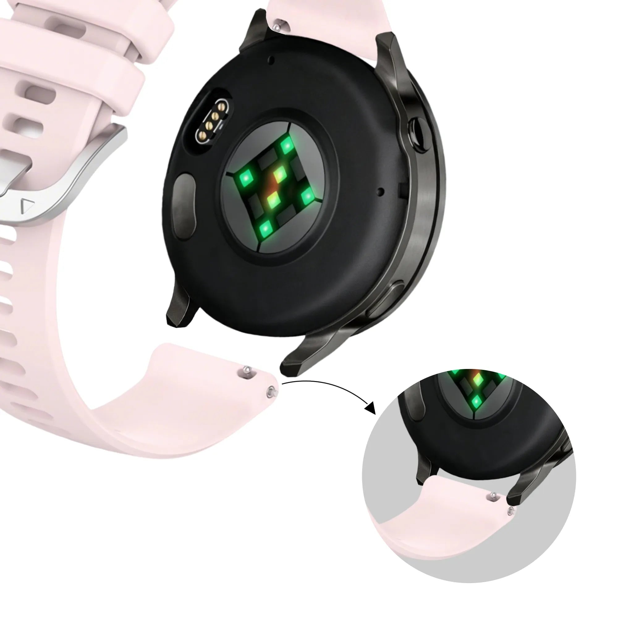 Bandz Garmin Venu 3s Silicone Strap 'Classic' (Light Pink)