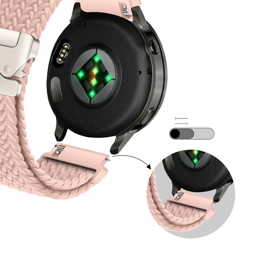 Bandz Garmin Vivomove 3s Braided Strap 'Parachute' (Pink)