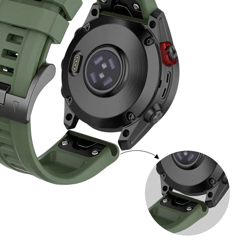 Bandz Garmin Epix Pro (Gen 2) 47mm Silicone Strap 'Classic' (Army Green)