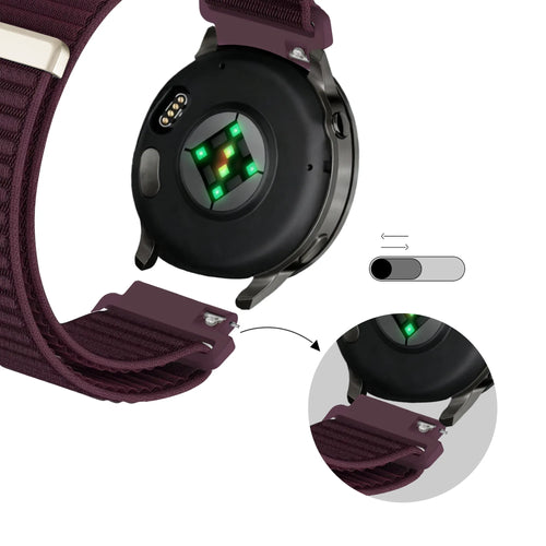 Bandz Garmin Vivomove Sport Nylon Strap 'Wave' (Dark Purple)