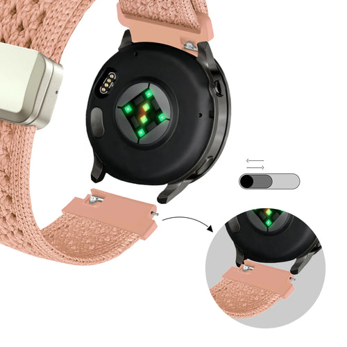 Bandz Garmin Vivoactive 4s Vintage Nylon Strap (Antique Pink)