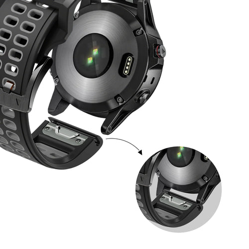 Bandz Garmin Fenix 8 Pro - 51mm Buckled Sport Strap (Black/Grey)