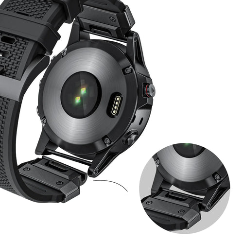 Bandz Garmin Fenix 5x / 6x Silicone Strap 'Explorer' (Black)
