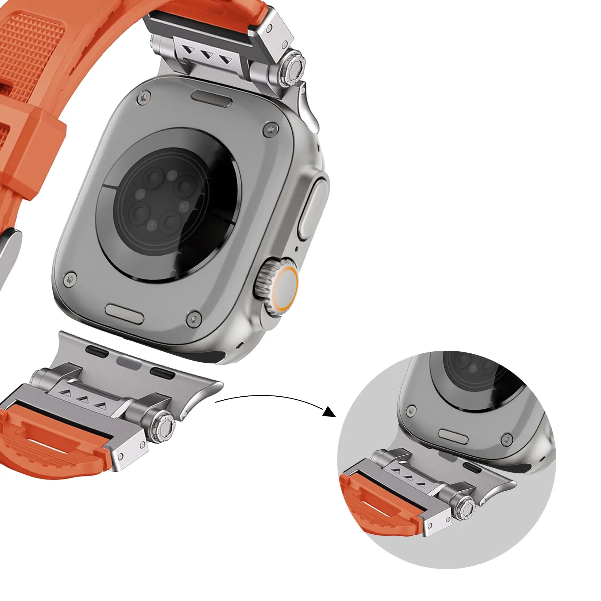 Bandz Apple Watch TPU Armour Strap (Orange)